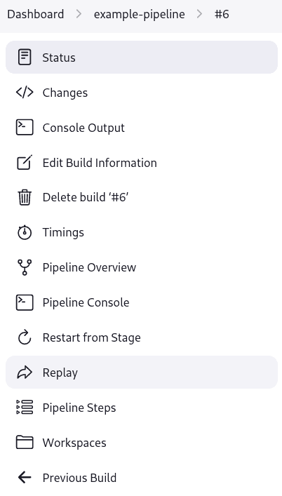 Replay Left-menu Button