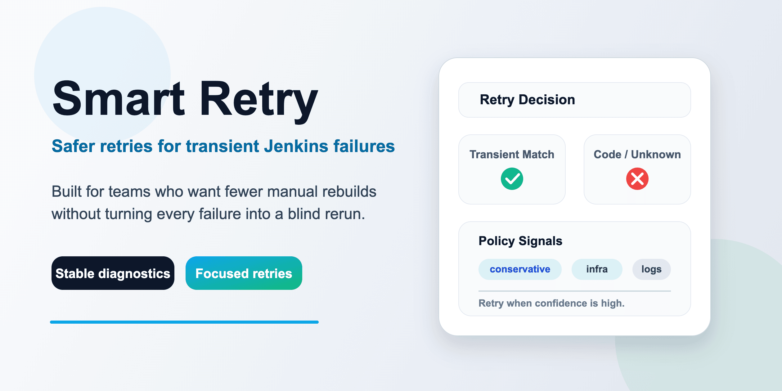 Introducing Smart Retry: Safer retries for transient Jenkins failures.